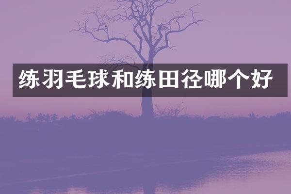 练羽毛球和练田径哪个好