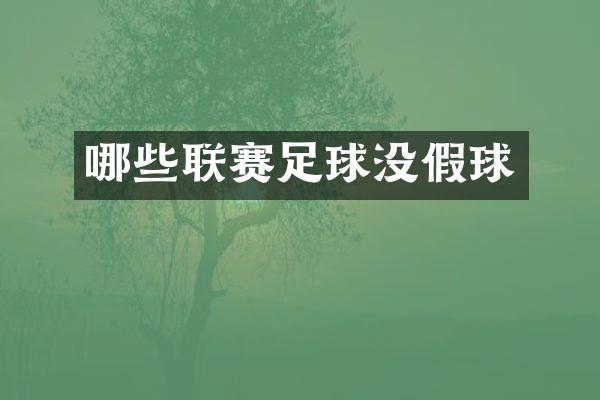 哪些联赛足球没假球