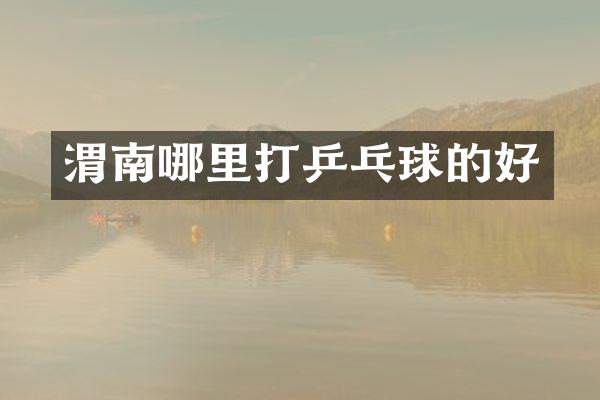 渭南哪里打乒乓球的好