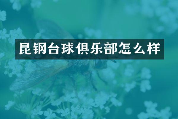 昆钢台球俱乐部怎么样