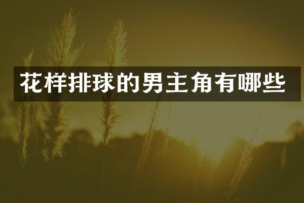 花样排球的男主角有哪些