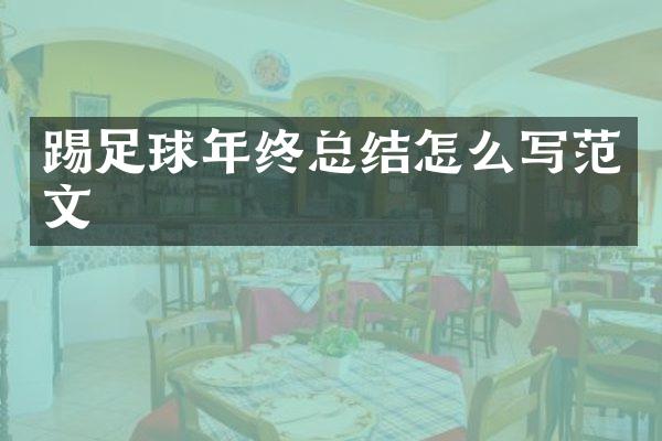 踢足球年终总结怎么写范文