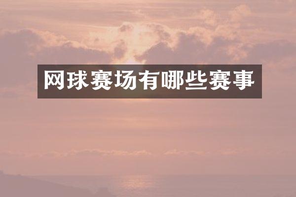 网球赛场有哪些赛事