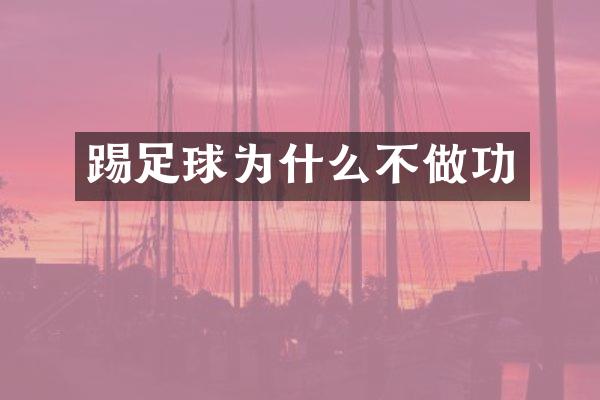 踢足球为什么不做功