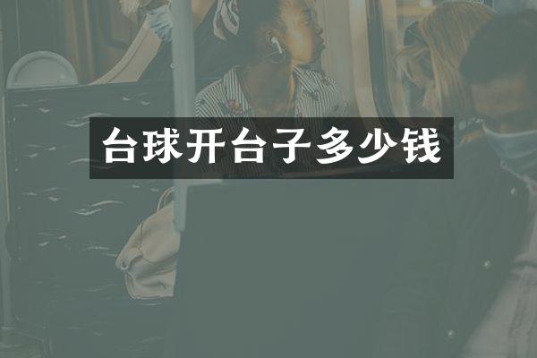 台球开台子多少钱