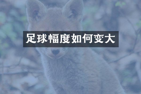 足球幅度如何变大