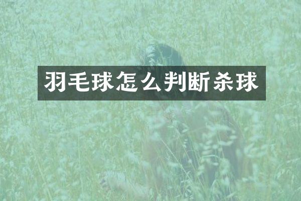 羽毛球怎么判断杀球