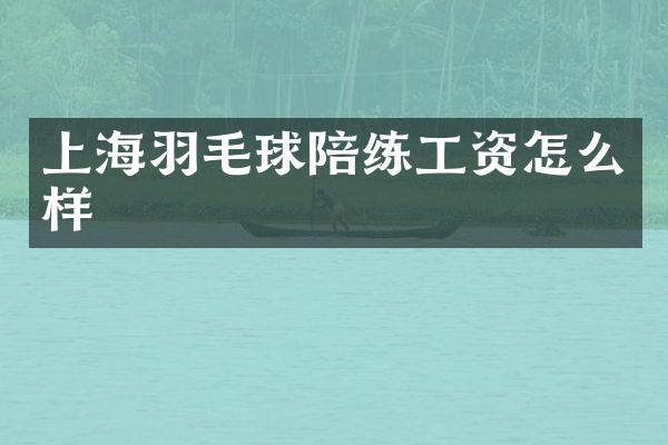 上海羽毛球陪练工资怎么样