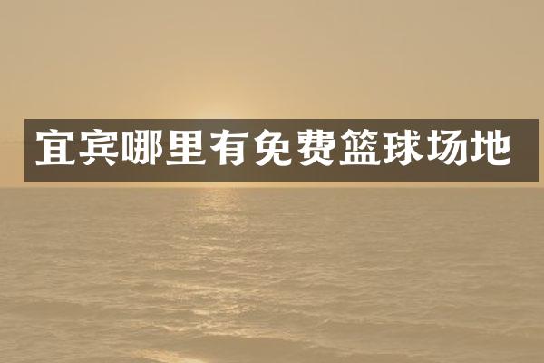 宜宾哪里有免费篮球场地