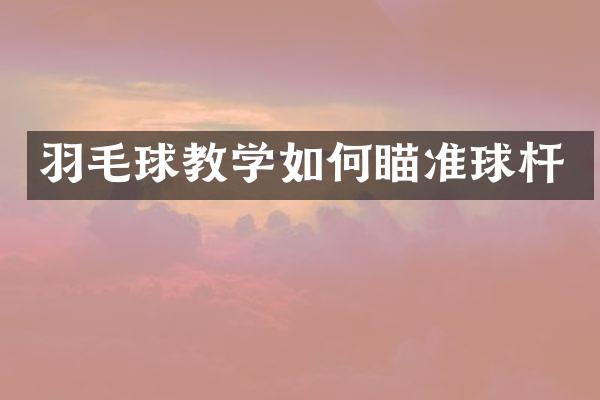 羽毛球教学如何瞄准球杆