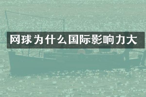 网球为什么国际影响力大