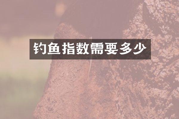 钓鱼指数需要多少
