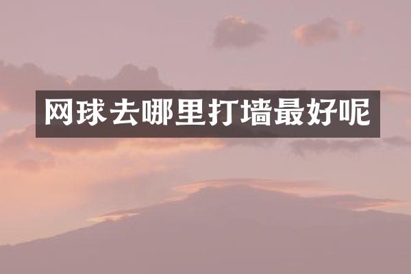 网球去哪里打墙最好呢