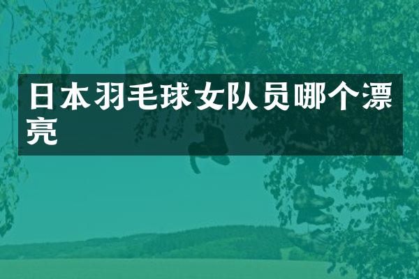 日本羽毛球女队员哪个漂亮