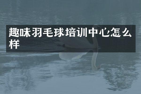 趣味羽毛球培训中心怎么样