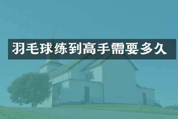 羽毛球练到高手需要多久