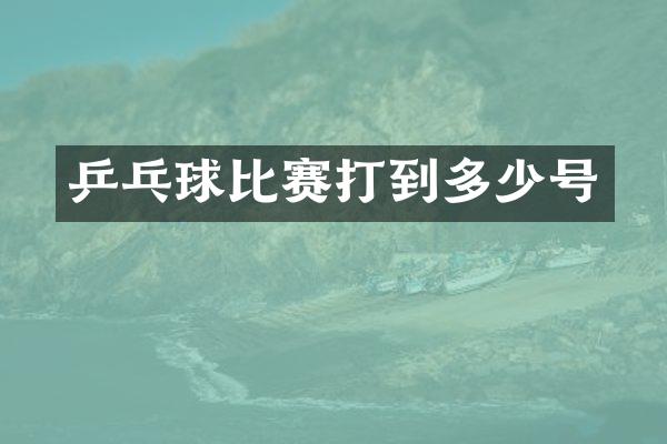 乒乓球比赛打到多少号