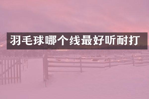 羽毛球哪个线最好听耐打