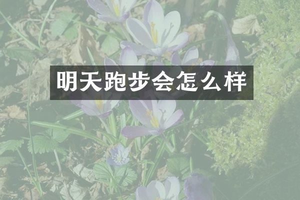 明天跑步会怎么样