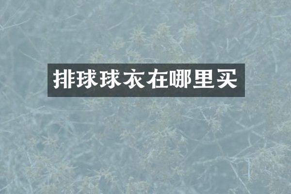 排球球衣在哪里买