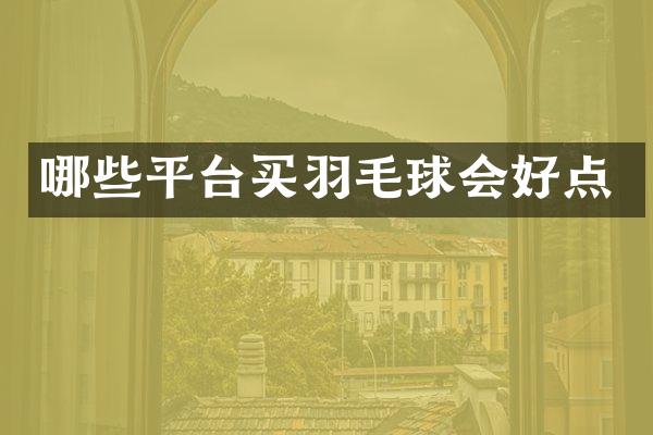哪些平台买羽毛球会好点