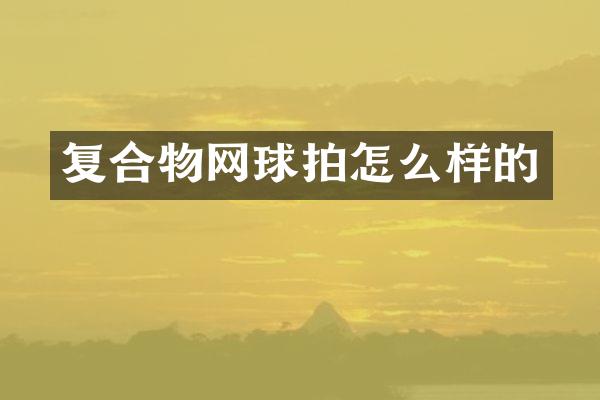 复合物网球拍怎么样的