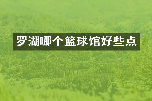 罗湖哪个篮球馆好些点