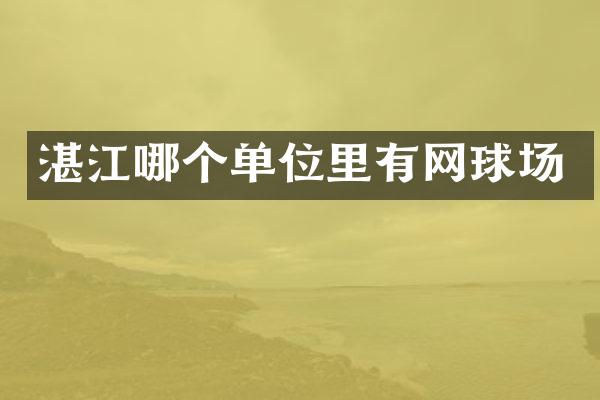 湛江哪个单位里有网球场