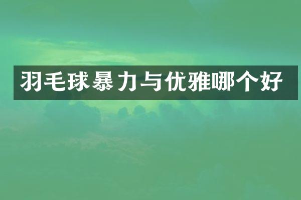 羽毛球暴力与优雅哪个好
