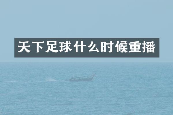 天下足球什么时候重播
