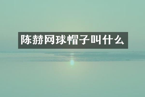 陈赫网球帽子叫什么