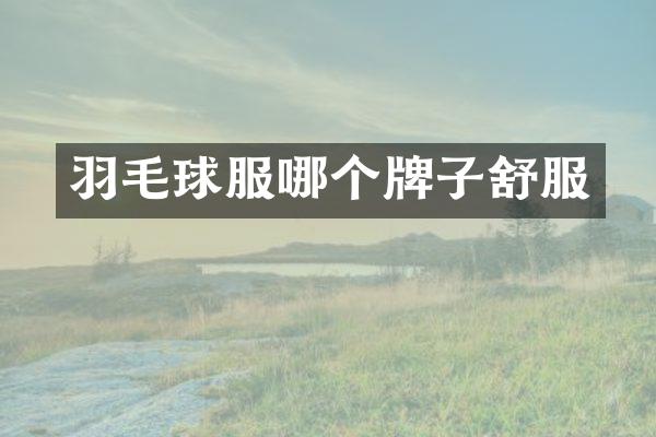 羽毛球服哪个牌子舒服
