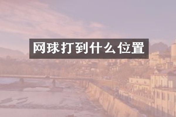 网球打到什么位置
