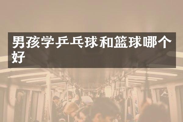 男孩学乒乓球和篮球哪个好