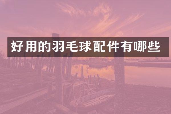 好用的羽毛球配件有哪些
