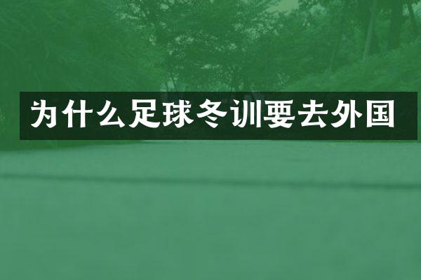 为什么足球冬训要去外国