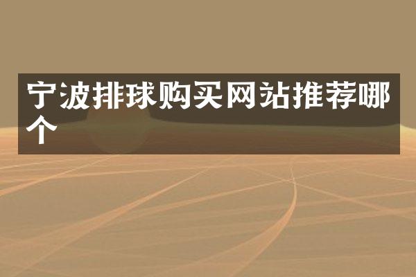 宁波排球购买网站推荐哪个
