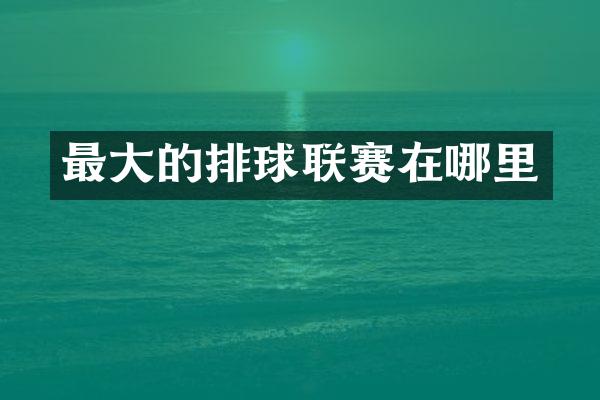 最大的排球联赛在哪里