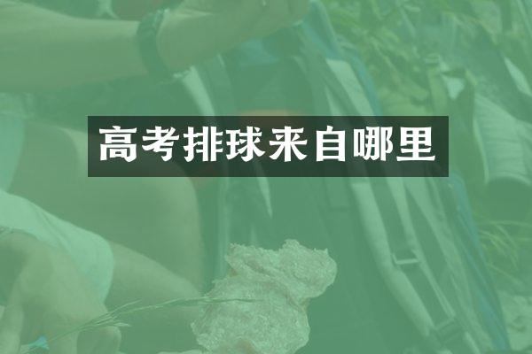 高考排球来自哪里
