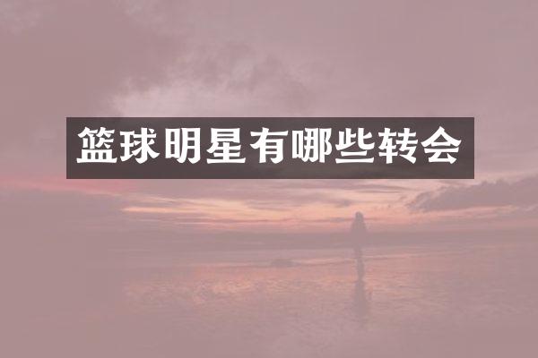 篮球明星有哪些转会