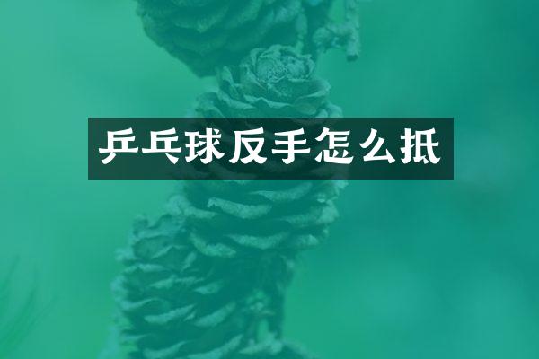乒乓球反手怎么抵