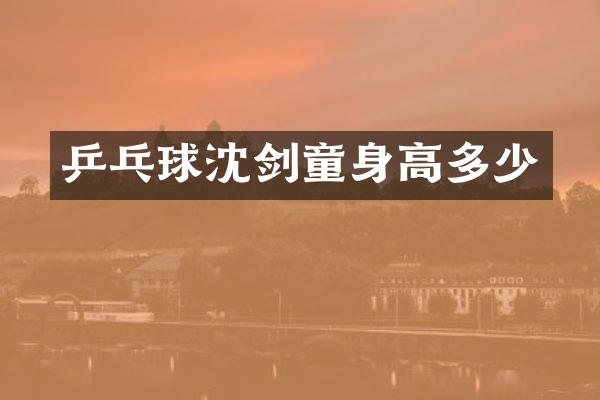 乒乓球沈剑童身高多少