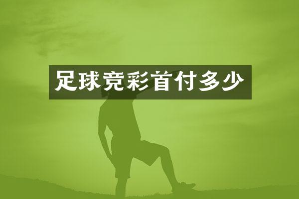 足球竞彩首付多少