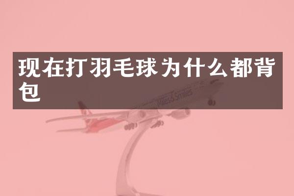 现在打羽毛球为什么都背包