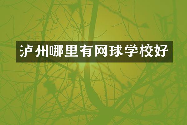泸州哪里有网球学校好