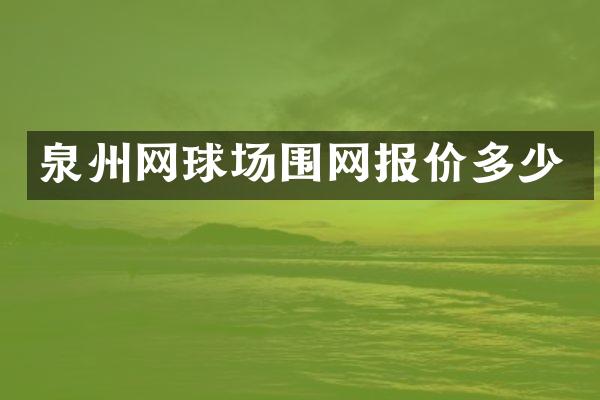 泉州网球场围网报价多少