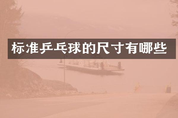 标准乒乓球的尺寸有哪些