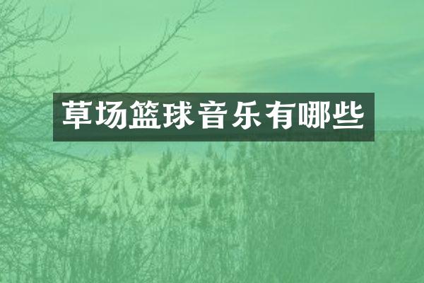 草场篮球音乐有哪些