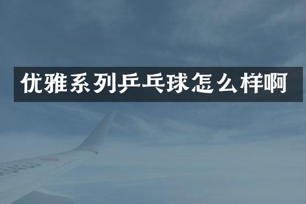 优雅系列乒乓球怎么样啊