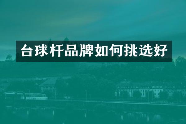 台球杆品牌如何挑选好